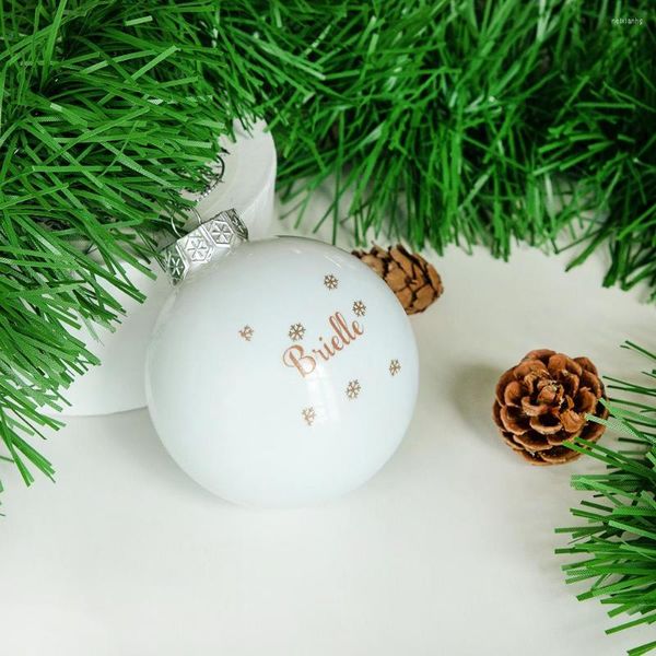 Decoración de fiesta Bolas de adorno de Navidad personalizadas Bola Bebé Primeros adornos Nombre personalizado Regalo para el año DIY Navidad