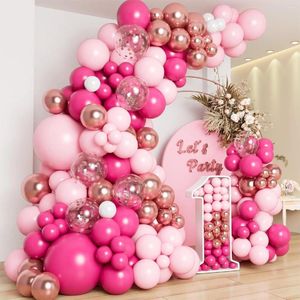 Feestdecoratie Roze Rose Gouden Ballonnen Guirlande Boog Kit Verjaardag Decor Kids Bruiloft Benodigdheden Baby Shower Ballon