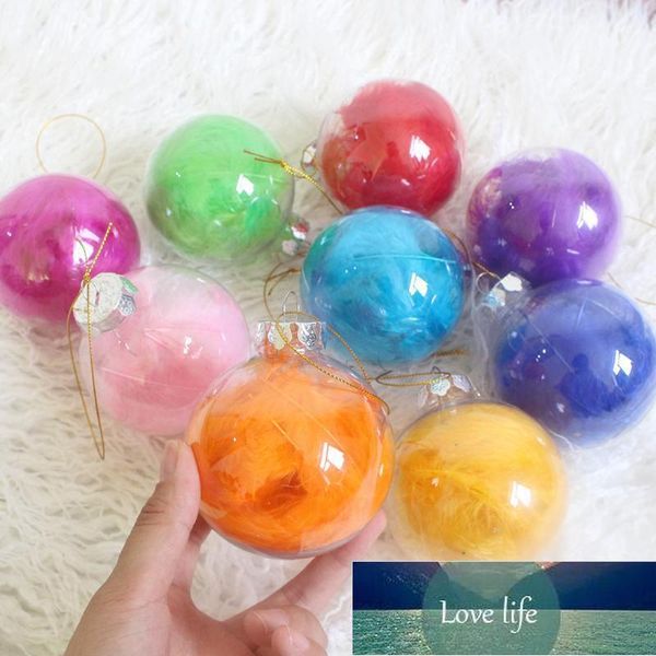 Décoration de fête en plastique clair boules de Noël suspendus boule boule de bonbons ornement arbre de Noël décorations de décoration extérieure joyeux cadeaux 8 cm1