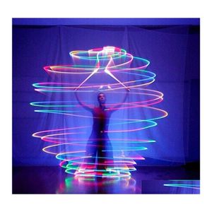 Party Decoration Poi Led Luminous Throw Balls Diameter 8 cm voor Belly Dance Stage Performance Show Hand Props Gradient Change DHWAG