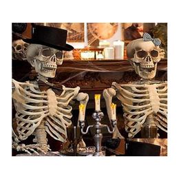 Décoration de fête Posable Fl Taille réelle Halloween Prop Squelette Vacances DIY Décorations Sep9 Y2010069638679 Drop Livraison Maison Jardin Dhj1D