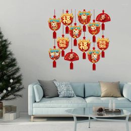 Décoration de fête plante en pot suspendue 2024 Année de décorations Fu 3D Fu de Dragon Festive pour chinois
