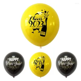 Party Decoration Product Year's Day 2024 décor 12inch Latex Balon Fireworks Champagne Happy Year Holiday Decorations