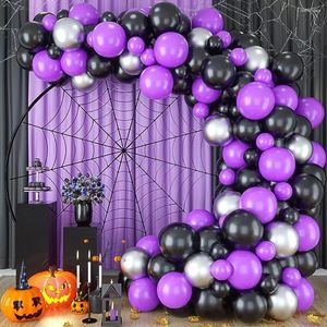 Party Decoration Purple Balloons Garland Arch Kit Halloween Black Silver Latex Kid Yard Baby Shower Graduarion Anniversaire