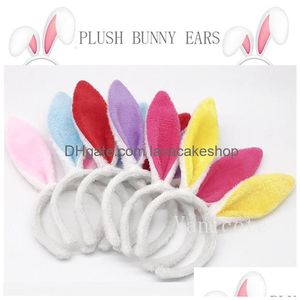 Décoration de fête Bandeau d'oreille de lapin Oreilles de lapin Bandeau moelleux pour Pâques Paillettes P Cosplay Maquillage Femme Fille Accessoire de cheveux T9I001758 Dhukl