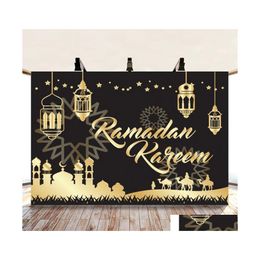 Décoration de fête Ramadan Eid Mubarak Lune Étoile Fond Fournitures Livraison Directe Maison Jardin Événement Festif Dhslr