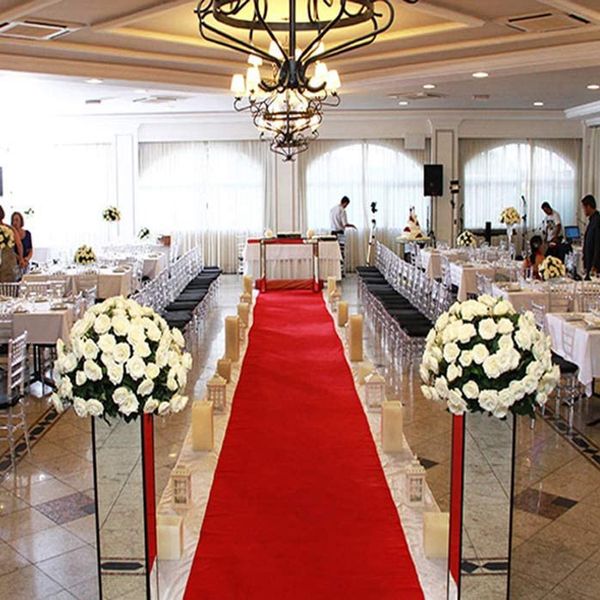 Décoration de fête tapis rouge tapis de mariage longueur personnalisée allée coureur intérieur extérieur décoration tapis événement fête mariage tapis 230608