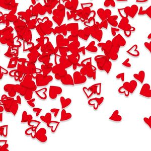 Decoración de fiesta Red Love Heart Confetti para compromiso Mesa de banquete de boda Lanzamiento DIY