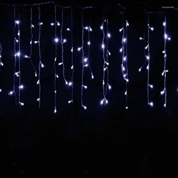 Feestdecoratie Afstandsbediening 3m 1m 144Leds Ijspegel Sneeuwval Hangend Gordijn String Fairy Light Kerst Thuis Bruiloft Achtergrond Muur