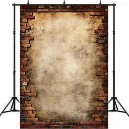 Party Decoration Retro Shabby Red Brick Wall Pographie Banner Banner Portrait Studio Accessoires