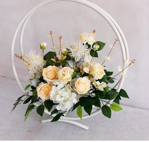 Party Decoratie Ring Bloem Basket Iron Artistic Wedding Projects Silk Road Breng E