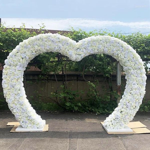 Party Decoration Romantic Outdoor Lawn Wedding Heart Arch Flower Dispaly Stand Anniversary Stage Hall Helcome Door Balloon Ball Doptrops Decor
