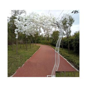 Feestdecoratie romantische bruiloft cherry flower road cited arch bruid en bruidegom p oographing rekwisieten vele kleuren beschikbare drop de dhw8q