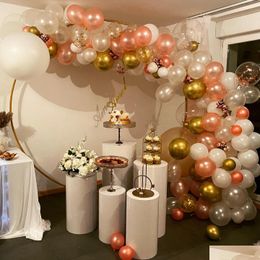 Party Decoration Round 3 -delige 5 -stcs cilinder voetstuk display kunst decor plint pijlers voor doe -het -zelf bruiloft decoraties vakantie 0620 dro dhpns