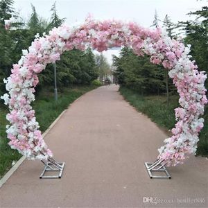 Décoration de fête Round Arch Metal Piete maîtresse pour décorations de mariage Décoration d'événements de 2,3 m de haut