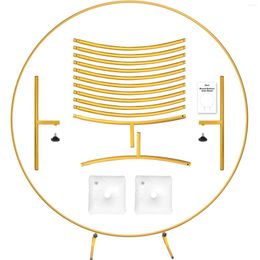 Feestdecoratie Ronde Ballon Boog Kit Hoop Stand Goud Metalen Cirkelframe Groot Formaat Achtergrond Voor Verjaardag Bruiloft Baby