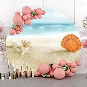 Feestdecoratie rond Hawaii Beach Vacations Children's Birthday Decorations aangepaste achtergrond achtergrond achtergrond muur bruiloft achtergrond