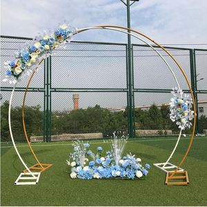 Feestdecoratie ronde metalen bruiloft boog achtergrond ballonstandaard podium rechthoekige bloem