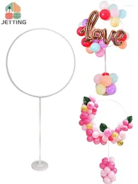 Party Decoration Round Ring Balloon Stand Hauteur réglable Arc Hoop Baloon Holder avec une base à remplissage pour les fournitures d'anniversaire de mariage