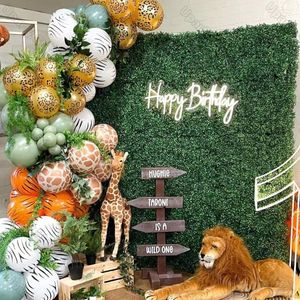 Feestdecoratie Safari Dier Ballon Boog Garland Rotan Jungle Dieren Verjaardag Ballonnen Voor Wild One Baby Shower Decoraties