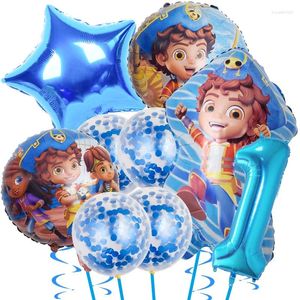 Décoration de fête Santiago Pirate Boy feuille ballon jeu de mer anniversaire décor fournitures numéro bébé douche enfant jouet Globlos cadeau