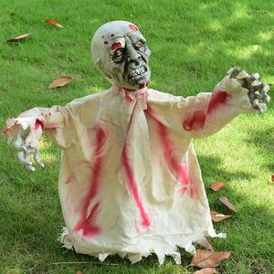 Feestdecoratie Enge pop Horror Decor Halloween om grote schommel Ghost Voice Control Props Ornament in te voegen