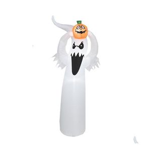 Décoration De Fête Effrayant Halloween Gonflable Ghostpumpkin Combinaison Décoration De Fête Led Lumières Blow Up Intérieur Extérieur Pelouse Festive Dhf0G