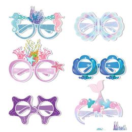 Feestdecoratie Zeepapier Bril voor jongens en meisjes - Oceaan Dieren Thema Verjaardagsbrillen met leuke monturen Perfect kostuumbenodigdheden Dhtvu