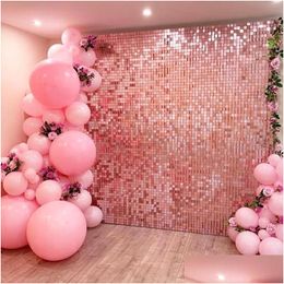 Fête Décoration Paillettes Toile De Fond Fond Rideau De Mariage Décor Bébé Douche Mur Paillettes Anniversaire Drop Livraison Maison Jardin Festiv Dhkdn