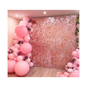 Feestdecoratie pailletten achtergrond achtergrond gordijn bruiloft decor baby shower muur glitter verjaardag drop levering home tuin festiv dhlfw