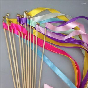 Party Decoratie Set 20 stks/partij Licht Magisch Lint Wand Fee Sticks Met Bells Streamers Bubbels Aangepaste Bruiloft Benodigdheden