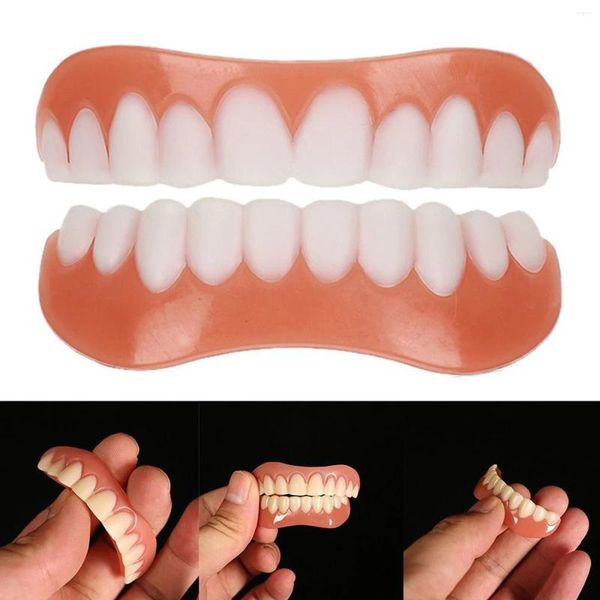 Decoración de la fiesta Silicona Cosmética Dentadura superior de cuidados inferiores Herramienta de belleza Simulación de la tapa de belleza Dental