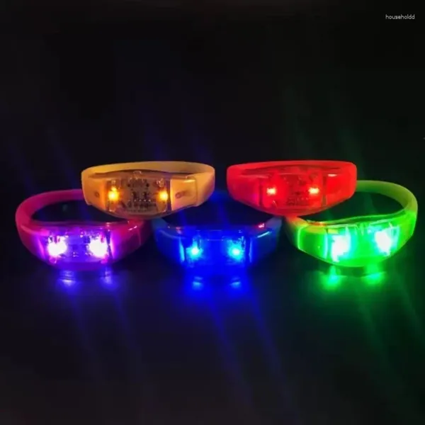 Décoration de fête Silicone Sound Controlled Bracelet lumineux activé Glow Flash Bracelet Bracelet Cadeau Faveurs de mariage Festival d'Halloween