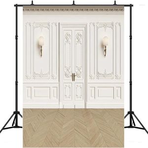 Décoration de fête simple de porte d'or blanc or de porte de porte fond de douche nuptiale bannière portrait studio accessoires