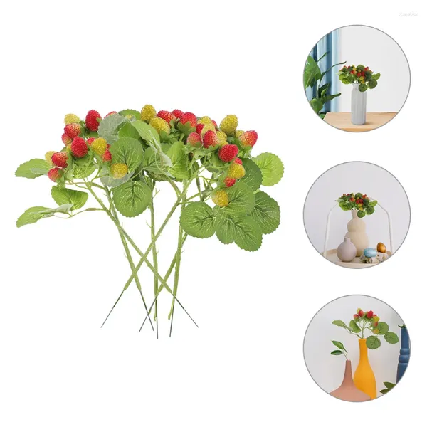 Décoration de fête simulée Bayberry plante en pot baies artificielles modèles de baies de cire décorations à thème décors de table faux fruits maison