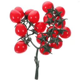 Décoration de fête simulée de tomates cerises décor fausse puzzle réaliste pvc ornement ornement enfant simulation artificielle fruit