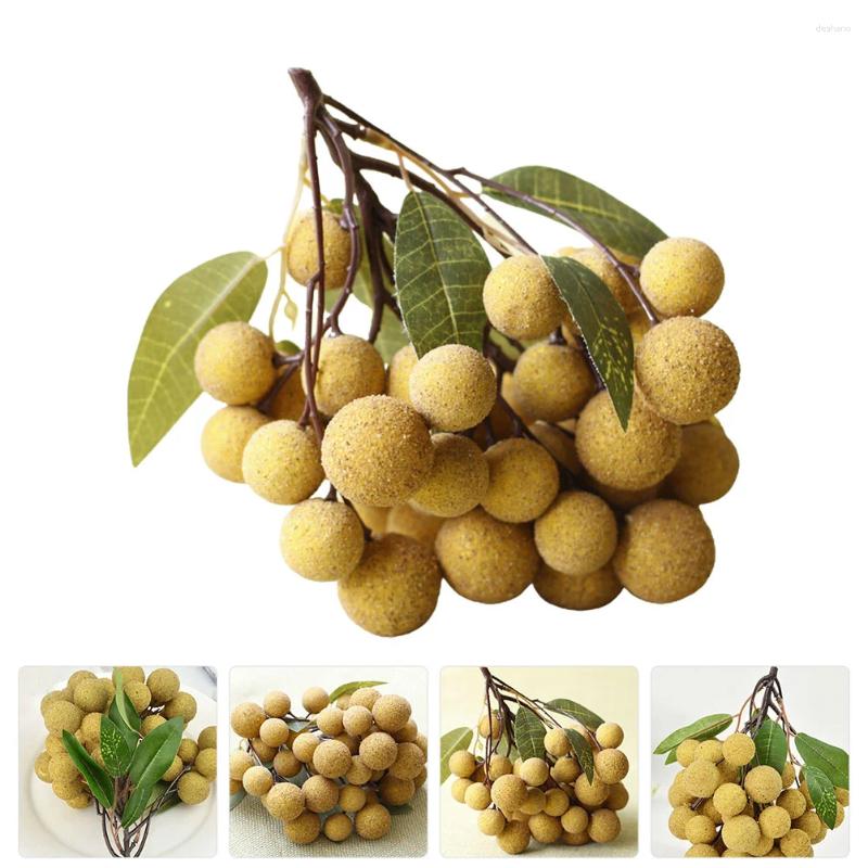 Decoração de festa simulada modelo de fruta artificial longan ornamento decorativo decoração falsa