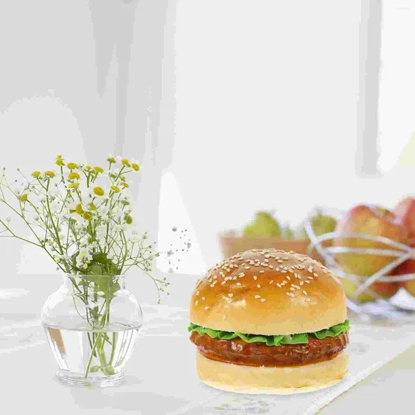 Décoration de fête, modèle de Hamburger simulé, accessoire de photographie alimentaire, accessoires pour animaux de compagnie, faux décor de Table de Restaurant, aimant de réfrigérateur