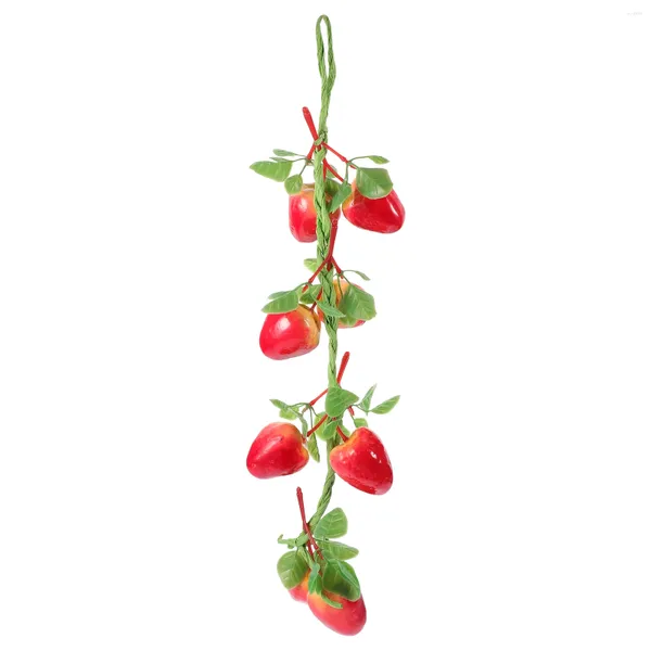 Décoration de fête simulée fraise pendentif décoratif fruits fruits confits réaliste faux ornement suspendu décorer artificiel Po Prop