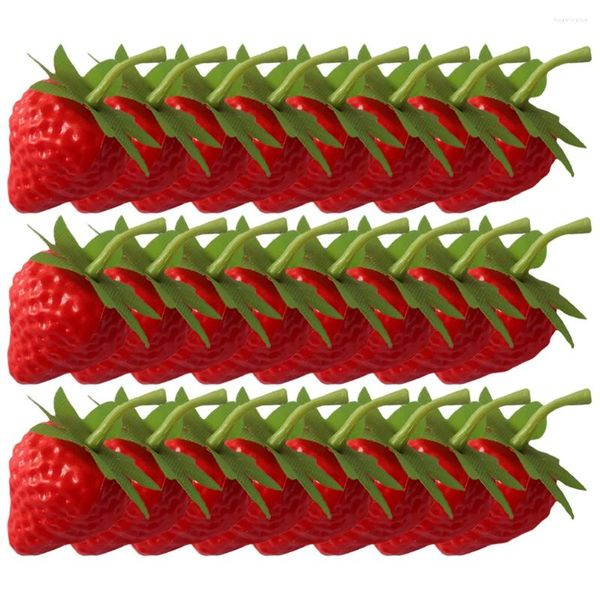 Décoration de fête simulé le modèle de fruits de fraise aux fraises paille