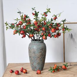Fête décoration Simulation grenade fruits baies fleur artificielle rouge cerise étamine mariage faux noël