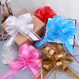 Décoration de fête Fil de neige Grands nœuds de traction Guirlande colorée Emballage cadeau Anniversaire Cadeaux de Noël Ruban Fleur de mariage