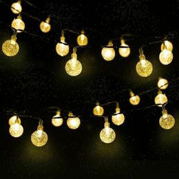 Party Decoration Solar Powered 30 LED String Light Garden Path Yard Decor Lamp Outdoor Waterproof