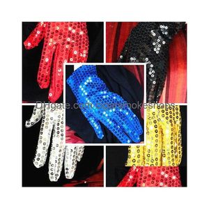 Decoración de fiesta Lentejuelas brillantes Guantes para niños Uni Disco Hen Stage Dance Fancy Dress Magic Show Ceremonial Street Drop Entrega Inicio DHW7S