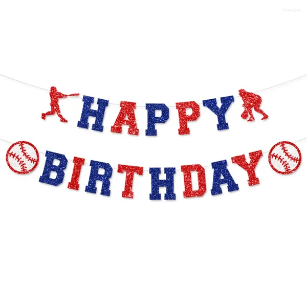 Decoración de fiestas Deportes Sports-temas Partidas de béisbol Decoraciones de pastel de cumpleaños Material de papel fácil de ensamblar