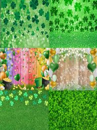 Party Decoration St. Patrick's Day Backdroptheme Clover Pography Achtergrond Lucky Shamrock Birthday Kid Room Decor Supplies