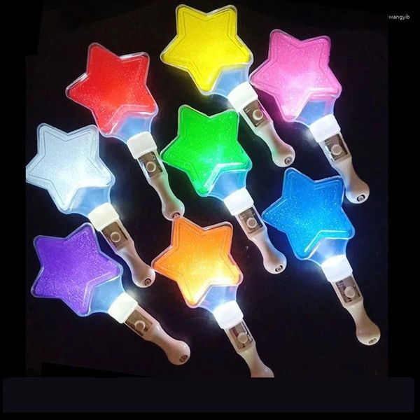 Decoración de fiesta estrella varilla fluorescente concierto al aire libre luminoso atmósfera personalizada accesorios juguetes para niños brillan en la oscuridad