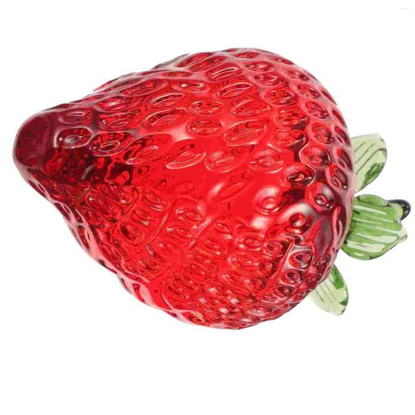 Décoration de fête, Figurine de fraise, fruits en cristal, décor de maison et de bureau