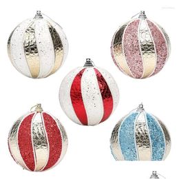 Decorazione per feste Striscia Palla di Natale Palline per albero Fascino Appendibile per regali Dh459