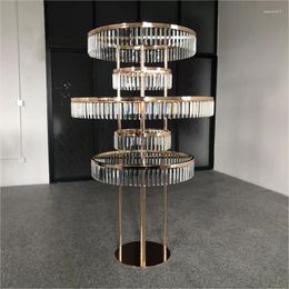 Party Decoration Style Acryl Flower Rack Gold Arch Stand Road Lead Wedding Centerpiece voor evenement